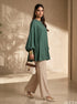 Rustic Refinement: Forest Green Slub Cotton Top 81192