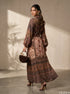 Opulent Fusion: Baroque Patchwork A-Line Dress 88001