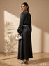 Noir Satin: Skirt & Top Set 82371