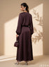 Mahogany Silk: Satin Co-Ord Ensemble 82372