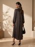 Midnight Rose: Striped Midi Shirt Top 86431