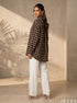 Soft Structure: Blurred Plaid Knee Top 87022