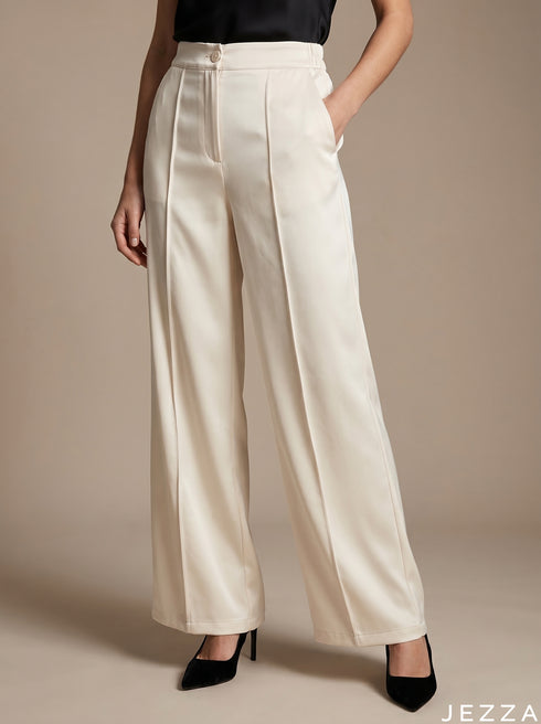 Clean Contour: Off White Ankle Pants 75891