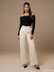 Clean Contour: Off White Ankle Pants 75891