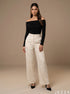 Clean Contour: Off White Ankle Pants 75891