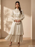 Bloom Cascade: Mandarin Collar Satin Dress 87911