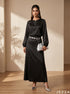 Noir Satin: Skirt & Top Set 82371