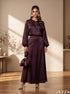 Mahogany Silk: Satin Co-Ord Ensemble 82372