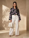 Midnight Bloom: Floral Print Knee Top 87023