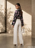 Midnight Bloom: Floral Print Knee Top 87023