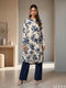 Abstract Flora: Mandarin Collar Knee Top 87031