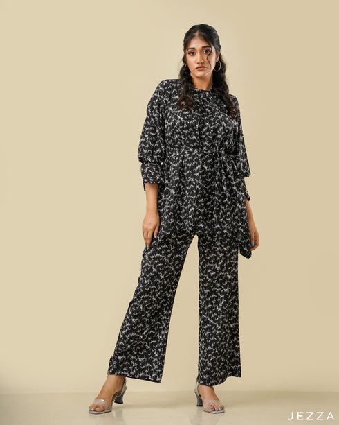 Printed Polyester Top & Pant Set 54922/57892