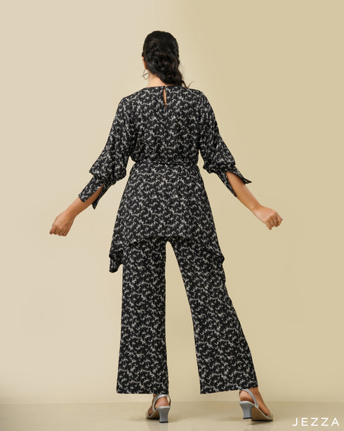 Printed Polyester Top & Pant Set 54922/57892