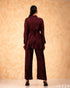 Regal Poise: Wine Red Brocade Set 70891