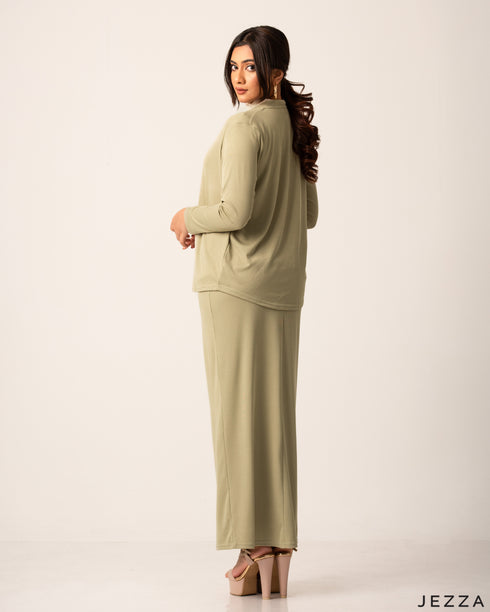 Elegant Ribbed Spandex Three-Piece Set 61331/61351