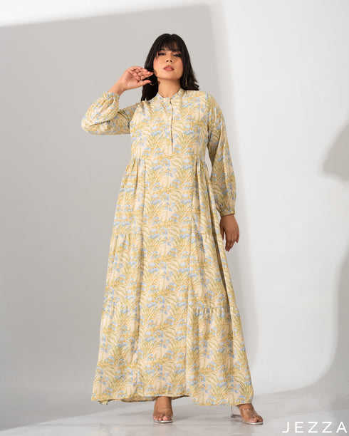 Floral Polyester Maxi Dress 61291