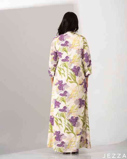 Floral Polyester Maxi Dress 61293