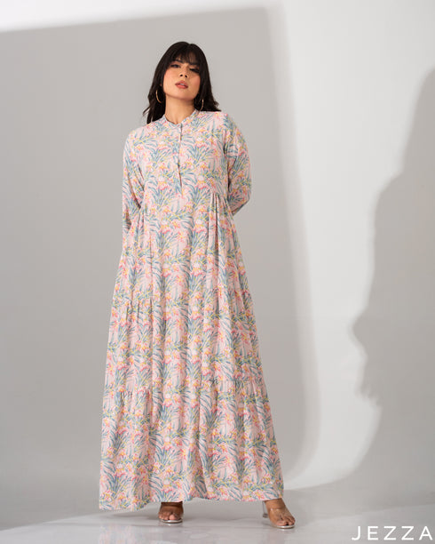 Floral Polyester Maxi Dress 61292