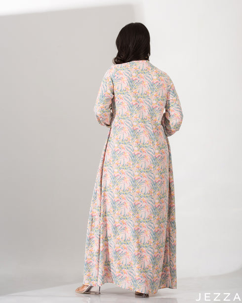 Floral Polyester Maxi Dress 61292