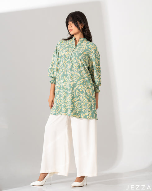 Printed Polyester Above Knee Top 58282