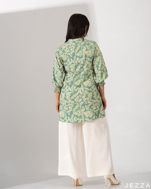 Printed Polyester Above Knee Top 58282