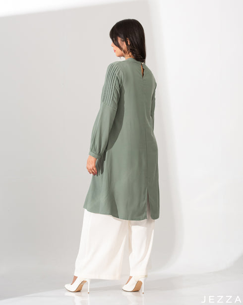 Simple Long Top In Soft Viscose Cotton 50993