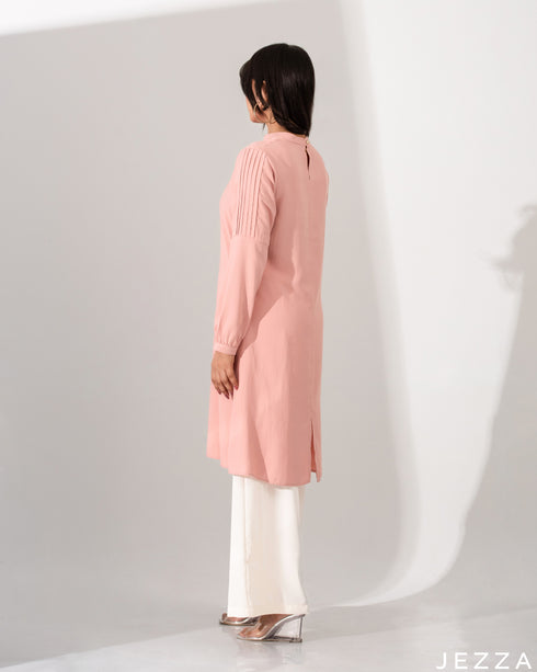 Simple Long Top In Soft Viscose Cotton 50991