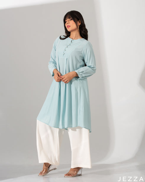 Sleek Buttoned Placket Top 60812