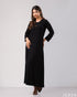 Timeless Flow: Black A-Line Dress 76801