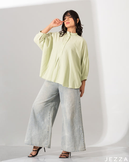 Below Hip Top In Cotton Fabric 58652