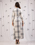 Heritage Poise: Plaid Lapel Ankle Dress 80701