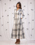 Heritage Poise: Plaid Lapel Ankle Dress 80701