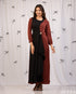 Bold Contrast: Fired Brick & Black Y/A Dress 80841