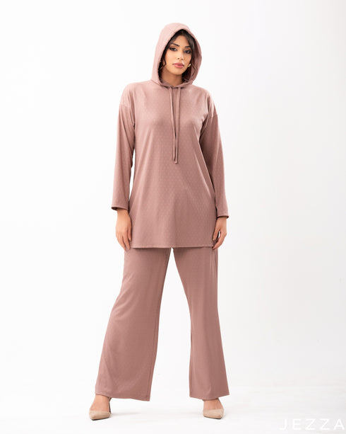 Cozy Rib Spandex Hoodie Set 57023
