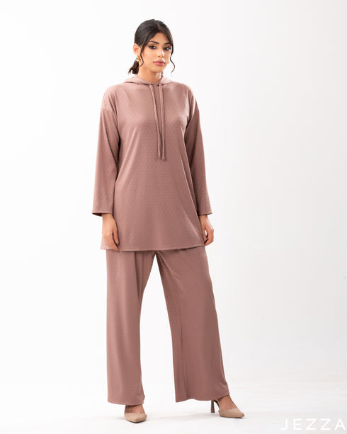 Cozy Rib Spandex Hoodie Set 57023