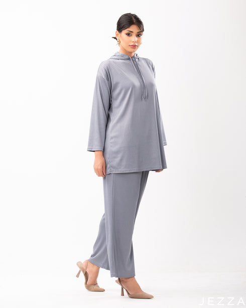 Cozy Rib Spandex Hoodie Set 57022