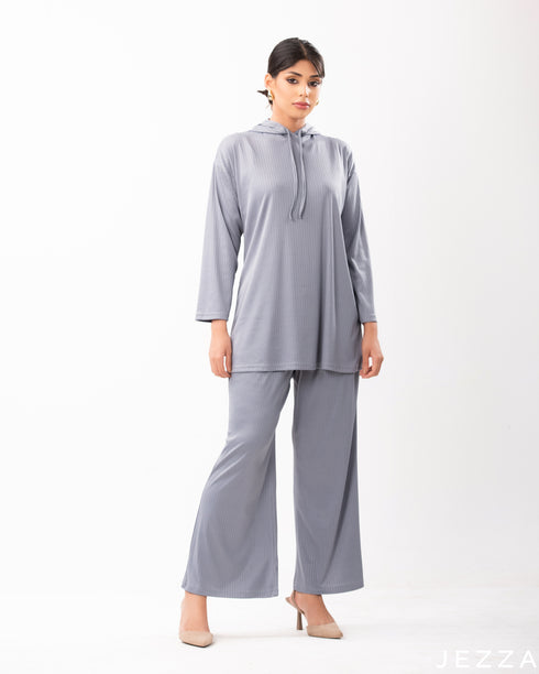 Cozy Rib Spandex Hoodie Set 57022