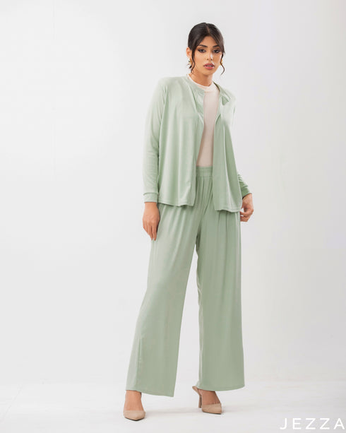 Ribbed Cardigan Pant Set 61471