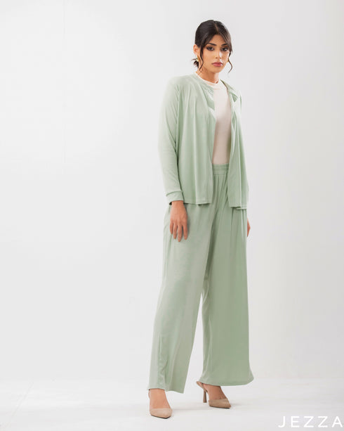 Ribbed Cardigan Pant Set 61471