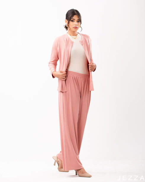 Ribbed Cardigan Pant Set 61473