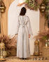 Crushed Polyester & Satin Long Sleeve Dress 62932