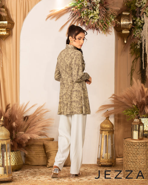 Printed Polyester Above-Knee Top 59912