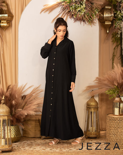 Polyester Dress with Long Placket 56952
