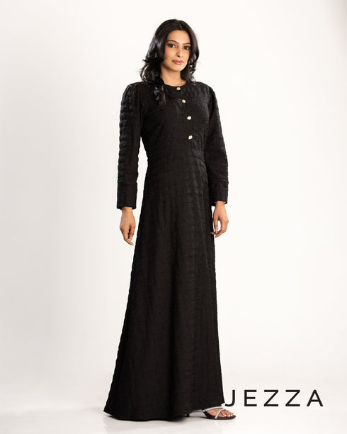 Double-Layered Crush Polyester Dress 63211