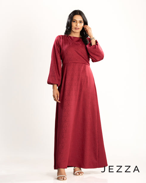 Brocade Satin Ankle-Length Dress 60412