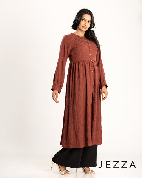 Brocade Polyester Midi Top 62171