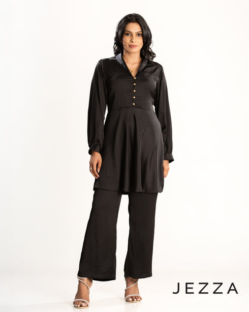 Crepe Satin Peplum Set 62622