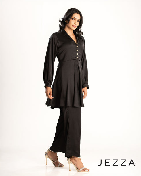 Crepe Satin Peplum Set 62622