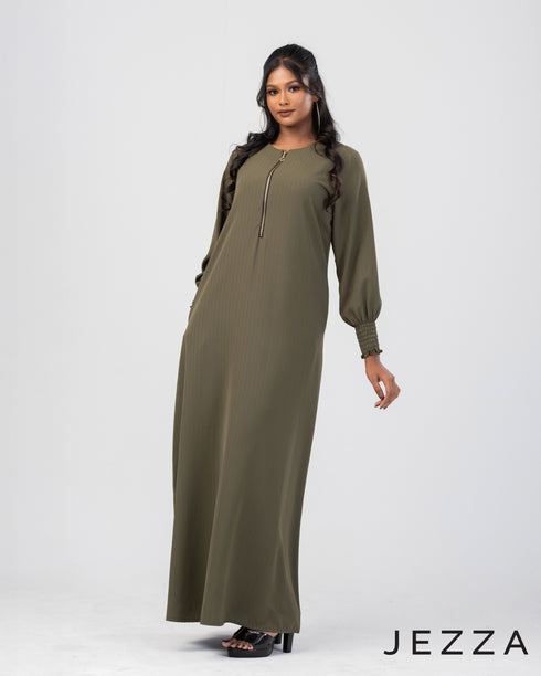 A-Line Dress with Front Zipper 62752