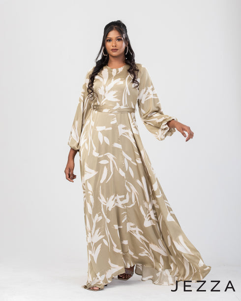 Crush Satin Draped Dress 63052